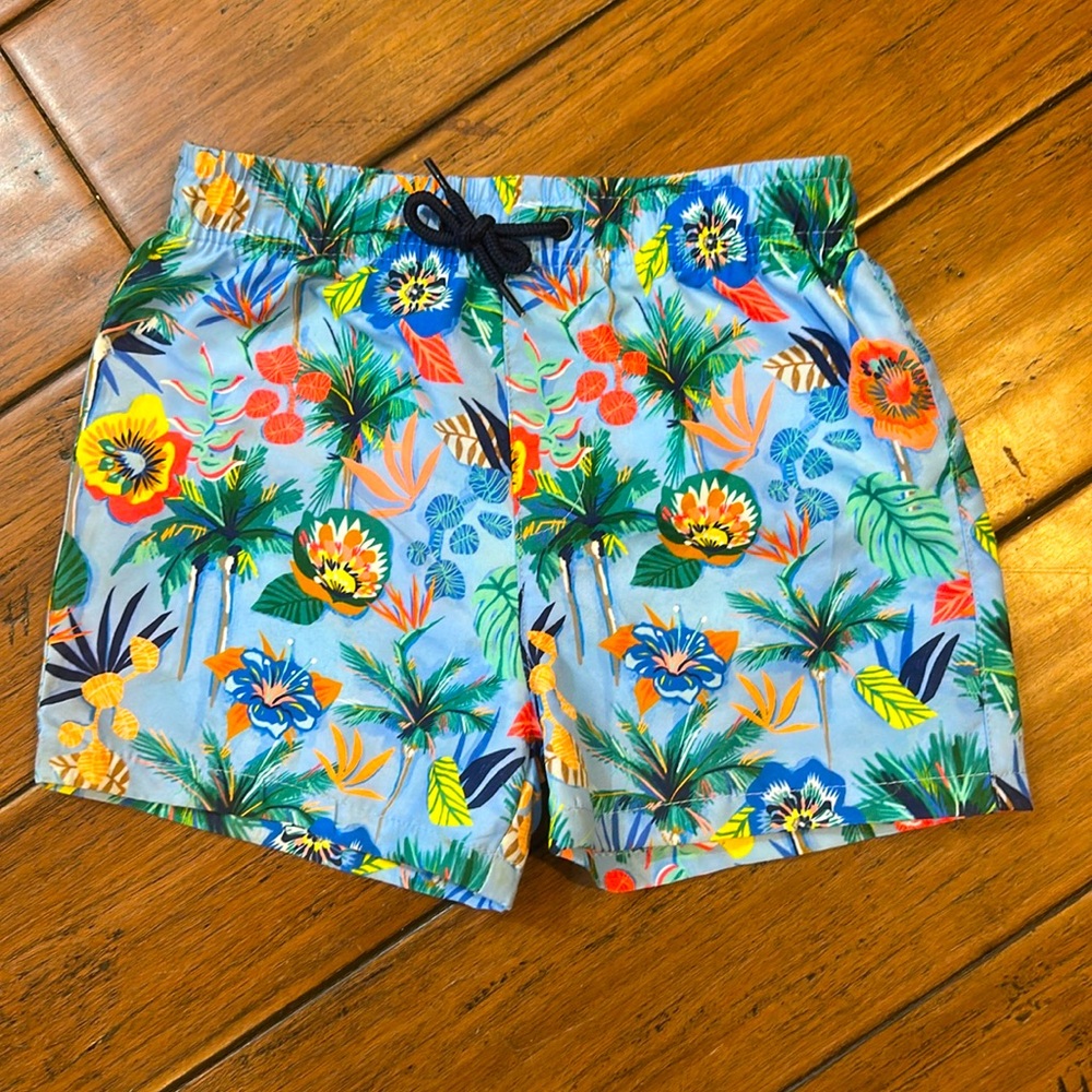 Mayoral Tropical Kids Swim Shorts Boys size 6 NWT elastic drawstring waistband